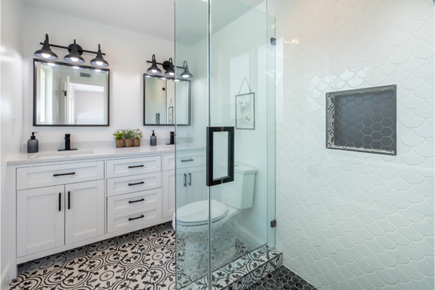 Bathroom with walk-in shower