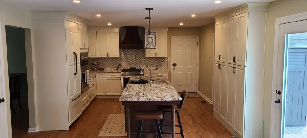 a kitchen remodel in Newtown Square done by Rose Tree Construction.